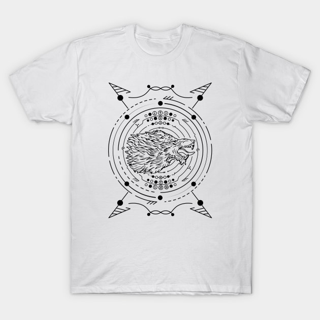 Fenrir | Norse Pagan Symbol T-Shirt by CelestialStudio